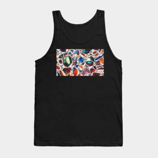 Trippy pebbles on a cold beach: psychedelic edit of abstract nature photography Tank Top